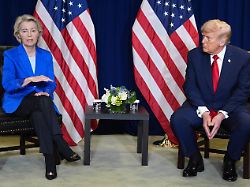 president donald trump meets with the president of the european commission ursula von der leyen during the united nations general assembly tuesday sept 23 2025 in new york