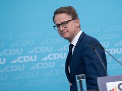 pressekonferenz nach der bundesvorstandssitzung carsten linnemann generalsekretaer cdu