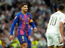 real madrid cf v fc barcelona barca la liga 2025 2026 round 10 real madrid cfs kylian mbappe r and fc barcelona s ronald araujo during la liga match october 26 2025