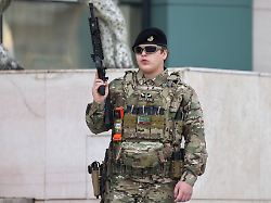 russia grozny january 5 2024 ramzan kadyrovs son adam attends a review of the chechen republic s troops and military hardware at the residence of chechen republic head ramzan kadyrov