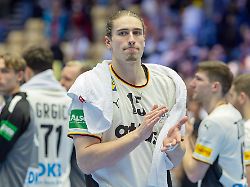 serbien deutschland ehf handball em 2026 juri knorr deutschland 15 handball ehf europameisterschaft laenderspiel zwischen serbien und deutschland am 17 januar 2026 in herning daenemark