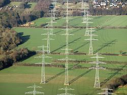 strommasten stromautobahn hamburger landesgrenze oststeinbek havighorst luftbild schleswig holstein hamburg deutschland