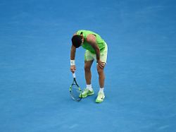 tennis australian open melbourne park melbourne australia january 30 2026 spain s carlos alcaraz reacts during his semi final match against germany s alexander zverev reuters jaimi joy 1