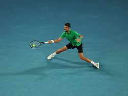 tennis australian open melbourne park melbourne australia january 31 2026 serbia s novak djokovic in action during his semi final match against italy s jannik sinner reuters hollie adams