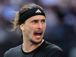 tennis grand slam australian open einzel maenner achtelfinale alexander zverev deutschland francisco cerundolo argentinien alexander zverev aus deutschland reagiert