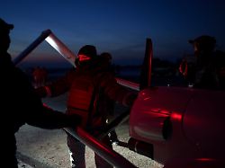 ukrainian servicemen of the defence intelligence prepare to launch long range drone an 196 liutyi in undisclosed location ukraine feb 28 2025