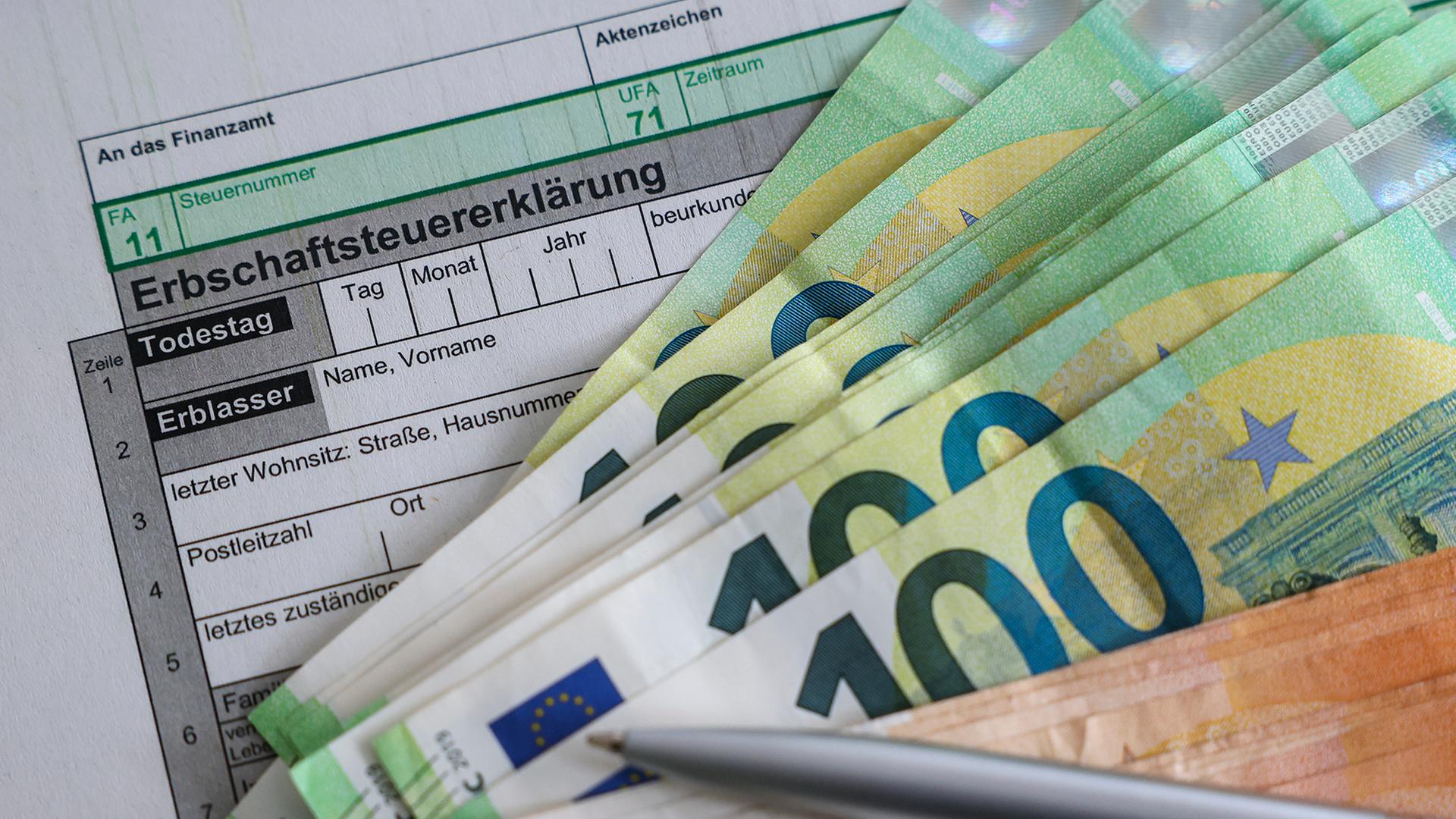 erbschaftssteuererklaerung bargeld 100