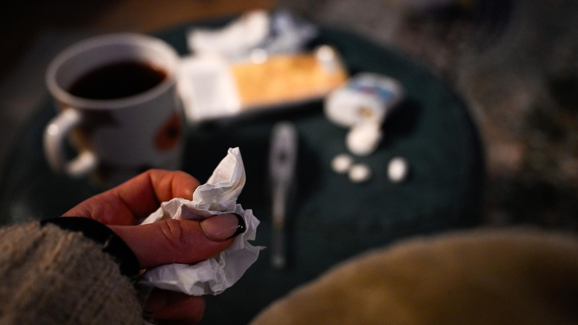 taschentuch tee fieberthermometer 100