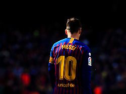 10 leo messi of fc barcelona during the derby of la liga match between fc barcelona and rcd espanyol in camp nou stadium in barcelona 30 of march of 2019 spain