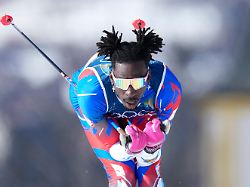260208 tesero feb 8 2026 xinhua stevenson savart of haiti competes during the cross country skiing men s 10km 10km skiathlon at the milan cortina 2026 olympic winter games in tesero italy feb 8 2026
