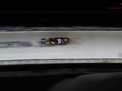 260211 cortina d ampezzo feb 11 2026 xinhua tobias wendl tobias arlt of germany compete during of the luge men s doubles run 2 at the milan cortina 2026 olympic winter games in cortina italy feb 11 2026