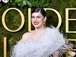 82nd annual golden globe awards arrivals alexandra daddario attends the 82nd annual golden globe awards at the beverly hilton on january 05 2025 in beverly hills california