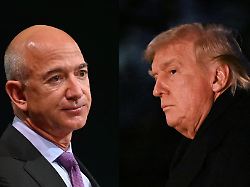 amazon gruender jeff bezos und us praesident donald trump