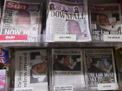 andrew mountbatten windsor arrest on all of todays front pages of the papers credit geoffrey swaine avalon