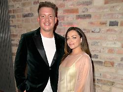 anne menden mit freund gustav masurek beim vaunet jubilaeumsevent 40 jahre private medien im telegraphenamt berlin 10 10