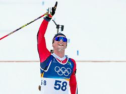 anterselva italy 20260210 johan olav botn from norway cheers during the men s 20km biathlon in anterselva during the winter olympics in milano cortina 2026