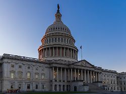 capital building washington dc usa house of representatives senate american government blue hour