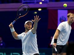 davis cup deutschland peru 07 02 2026 krawietz und puetz ger waehrend des davis cup davis cup deutschland peru im castello am february 7 2026 in duesseldorf germany