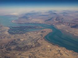 file photo an aerial view of the iranian shores and the island of qeshm in the strait of hormuz december 10 2023