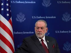 file u s ambassador to israel mike huckabee is seen during an interview in jerusalem wednesday aug 20 2025