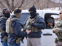 february 17 2026 ice agents attempt to confirm two men s legal immigration status after pulling them over on bottineau boulevard near 35th avenue w in robbinsdale minnesota on feb 11 2026