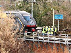 fire near pesaro station train delays and disruptions lines and trains affected february 7 2026 pesaro italy photo by davide gennari lapresse abacapress