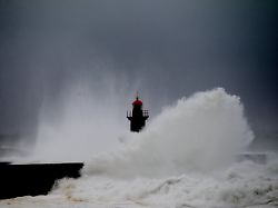 in porto portugal on january 30 storm kristin passes through portugal causing large waves at farolim de felgueiras