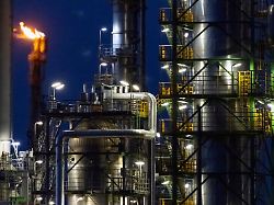 industrial facilities of pck raffinerie oil refinery are pictured in schwedt oder germany may 9 2022 the company receives crude oil from russia via the friendship pipeline