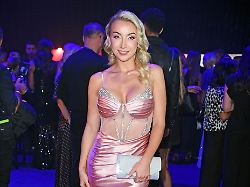 leipzig germany september 12 anna carina woitschack during the goldene henne after show party at messe leipzig on september 12 2025 in leipzig germany