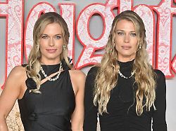 lady eliza spencer and lady amelia spencer attends wuthering heights uk premiere at the odeon luxe leicester square in london england uk