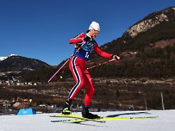 olympia olympische winterspiele mailand cortina 2026 ski nordisch langlauf staffel 4 x 7 5 km maenner johannes hc3b8sflot klaebo norwegen ist in der loipe unterwegs 1
