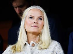 oslo norway 09th september 2025 mette marit crown princess of norway seen at the 2026 world cup qualification match between norway and moldova at ullevaal stadion in oslo 1