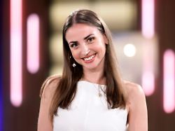 profitaenzerin ekaterina leonova bei der wdr talkshow koelner treff im wdr studio koeln koeln 03 07 1