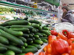 russia novosibirsk december 19 2025 a customer shops in a lenta hypermarket in the run up to christmas and new year s eve