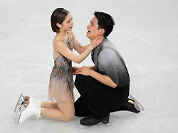 riku miura and ryuichi kihara of japan compete during the pairs figure skating long program at the 2026 winter olympics in milan italy monday feb 16 2026