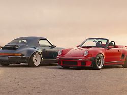 singer bietet die offenversion des 911 carrera auf 964 basis mit oder ohne grossen heckfluegel an