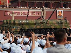 strategic strike group displays df 31bj intercontinental missile during a military parade to mark the 80th anniversary of the end of world war two in beijing china september 3 2025