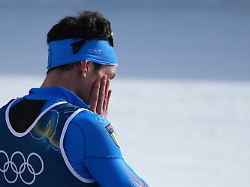 tommaso giacomel of italy reacts after the men s 10 kilometer sprint biathlon race at the 2026 winter olympics in anterselva italy friday feb 13 2026