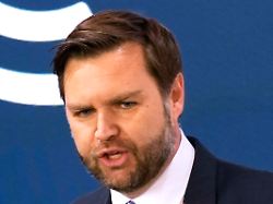 united states vice president jd vance addresses the audience during the munich security conference at the bayerischer hof hotel in munich germany friday feb 14 2025