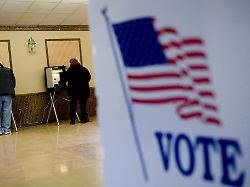 voters cast their ballots in the 2008 wisconsin primary at a polling station in saukville wisconsin usa 19 february 2008 wisconsin is holding its democratic and republican primaries today