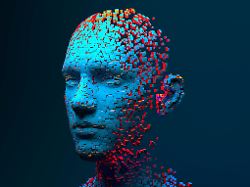 wuerfel verbinden sich zu einem digitalen kopf cubes connect to form a digital head publicationxinxgerxsuixautxonly copyright xoliverxburstonx 10100491