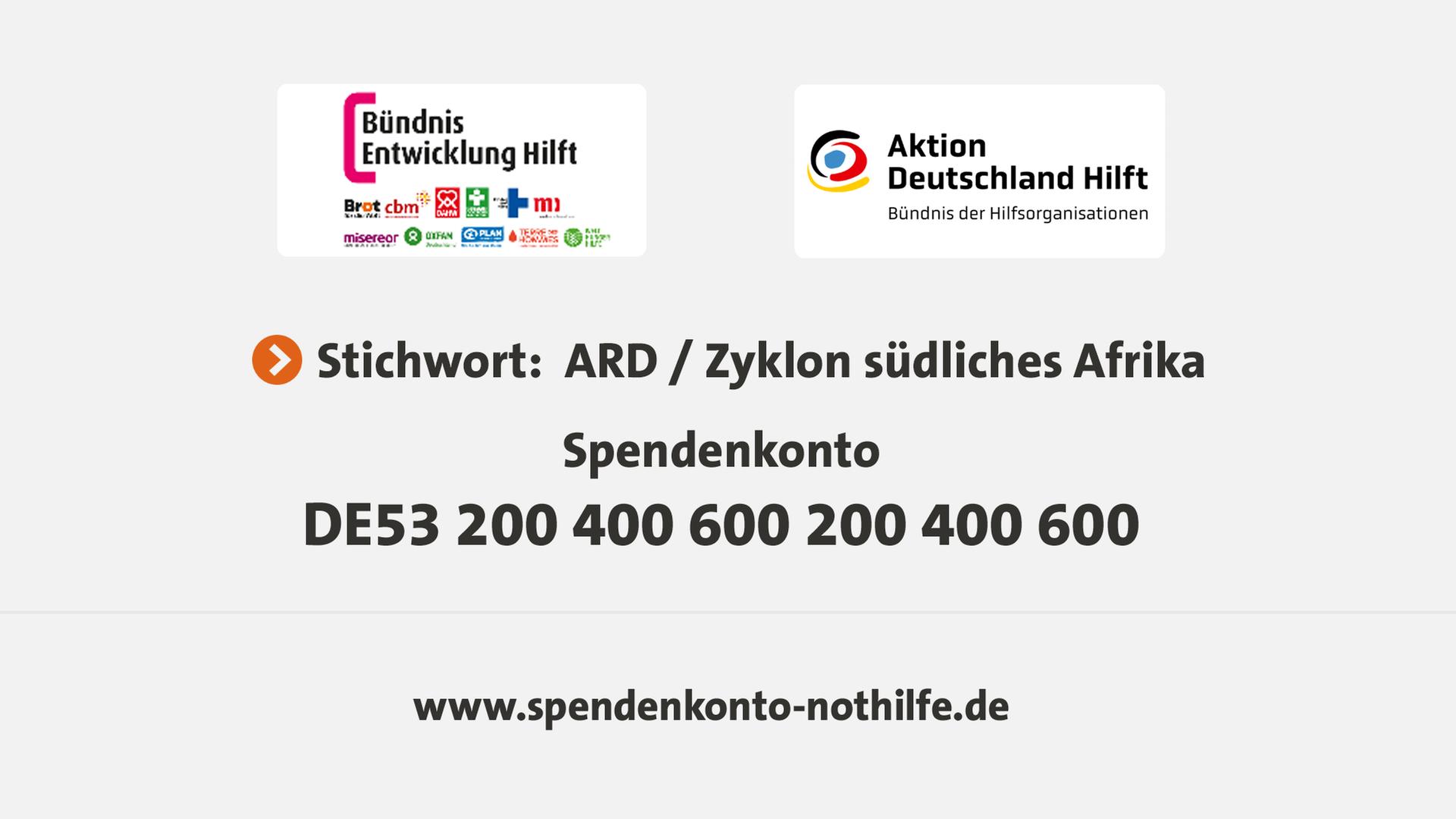 spendentafel zyklon suedliches afrika 100