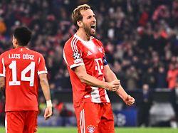 18 03 2026 bayern muenchen fussball maenner champions league bayern muenchen atalanta bergamo k o runde achtelfinale rueckspiele allianz arena harry kane bayern muenchen reagiert im spiel