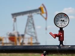 a view shows a pressure gauge near oil pump jacks outside almetyevsk in the republic of tatarstan russia july 14 2025