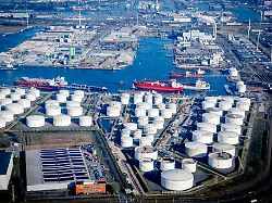 amsterdam overview of the port of amsterdam with oil tank storage the port of amsterdam is by far the largest