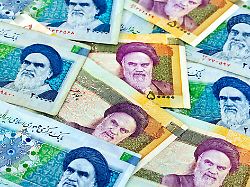 deutschland 2026 iranische banknoten von 2009 mit dem portraet von ayatollah khomeini waehrung rial aeltere geldscheine banknoten 20 000 rial scheine blau 50