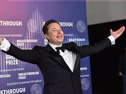 elon musk arrives at the 10th breakthrough prize ceremony on saturday april 13 2024 at the academy museum of motion pictures in los angeles