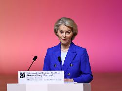 european commission president ursula von der leyen addresses the nuclear energy summit at the seine musicale venue in boulogne billancourt outside paris on march 10 2026