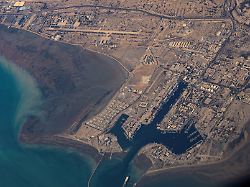 file photo file photo an aerial view of the iranian shores and port of bandar abbas in the strait of hormuz december 10 2023 1