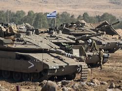 israeli tanks are stationed near the border with lebanon in israel saturday oct 14 2023